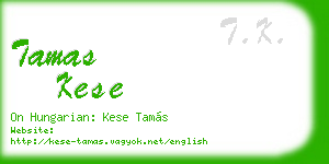 tamas kese business card